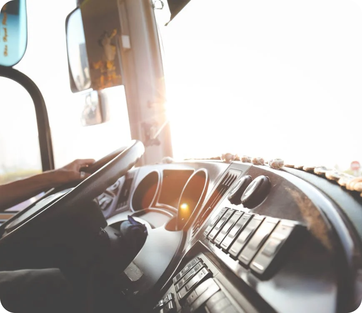 Truck cabin interior